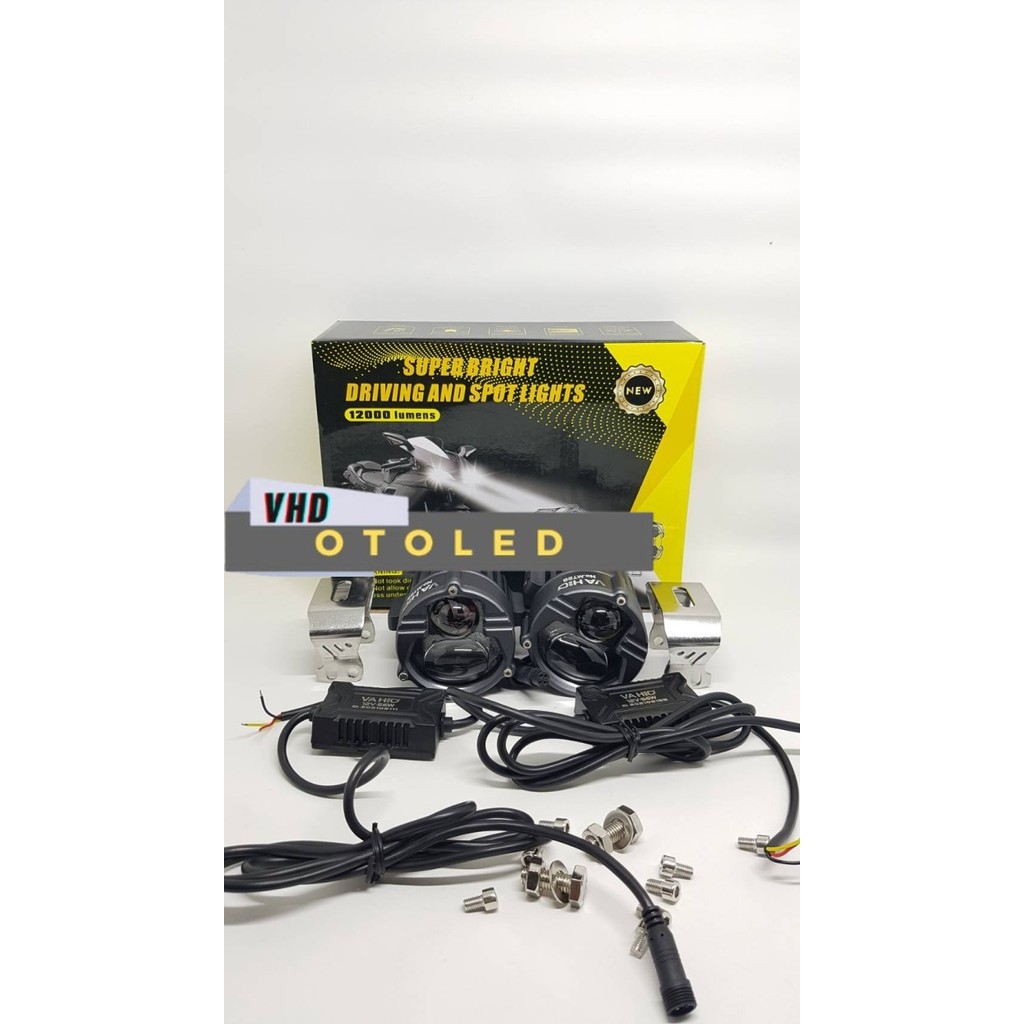 MT 28 VAHID Projie Foglamp Tembak Sorot MT28 Original Laser Sepasang - Putih Putih