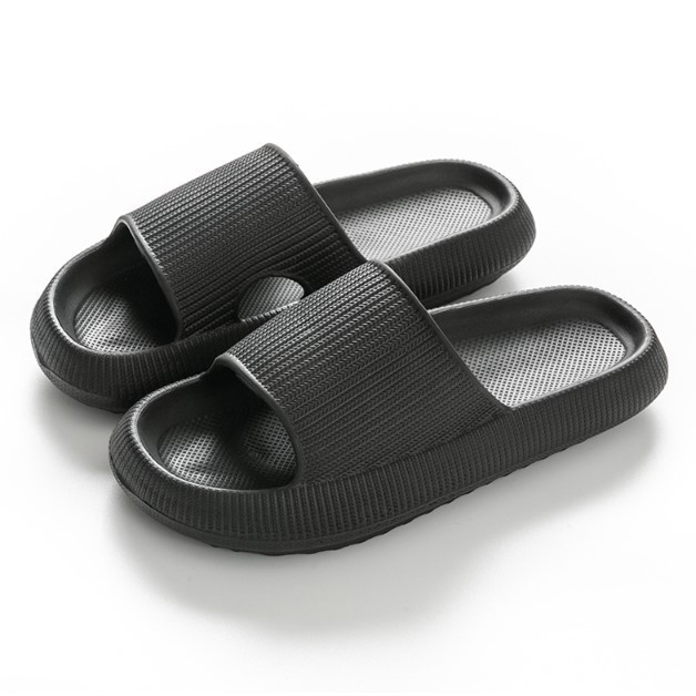 ✨TERLARIS - Tanqiu Sandal Rumah Sendal Outdoor Selop Anti Slip Quick Dry Bahan EVA - Hitam, 36-37