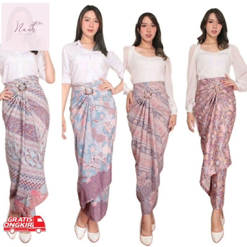 Rok Terkini / (50 Motif) Rok lilit batik modern motif terbaru / kain batik floral / rok serut batik 
