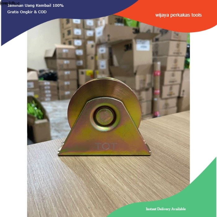 tot roda Gerbang pagar Roda pagar rumah model U 100 mm Roda besi pagar roda