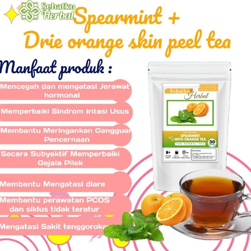 

SEHATKUHERBAL Spearmint with Orange tea isi 30 tea bag