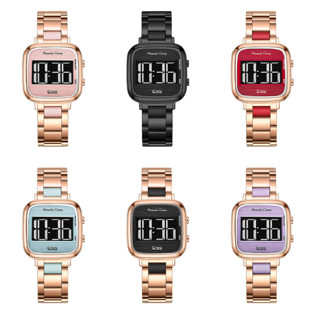 JAM TANGAN WANITA ALEXANDRE CHRISTIE AC 9402 / AC9402 RANTAI DIGITAL ORIGINAL