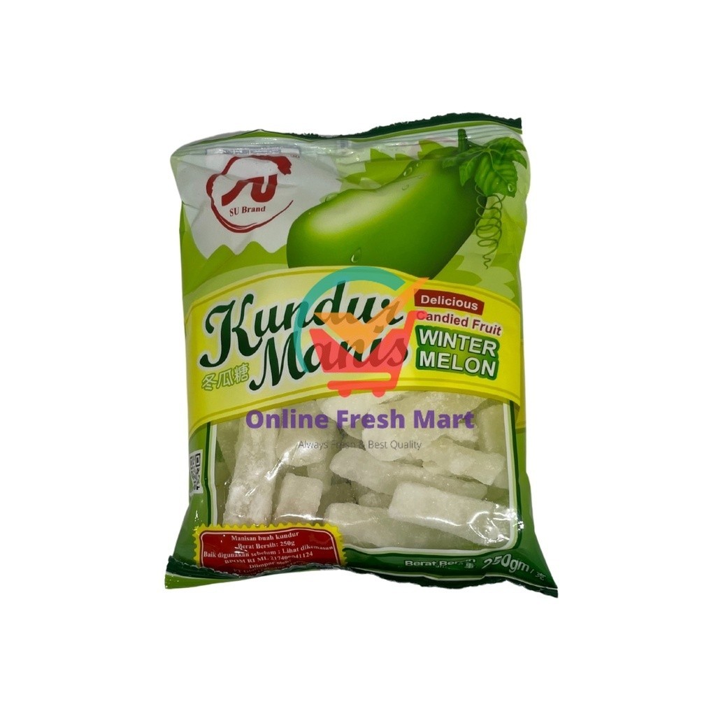 

SU Brand Permen Manisan Buah Kundur Manis / Candied Winter Melon Wintermelon Candy 250g - Online Fresh Mart Denpasar