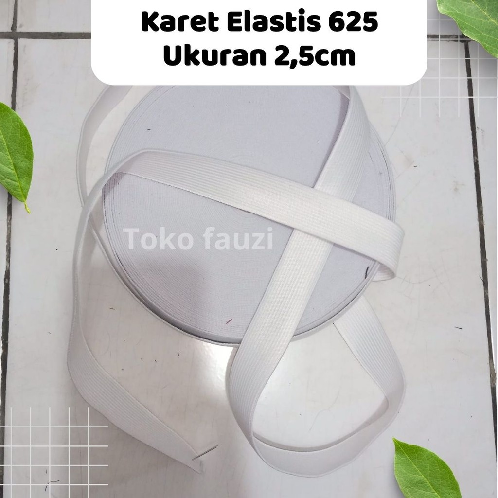 1m Karet Pinggang Elastis Penguin 625 Ukuran 2,5cm Harga Meteran Perlengkapan Menjahit