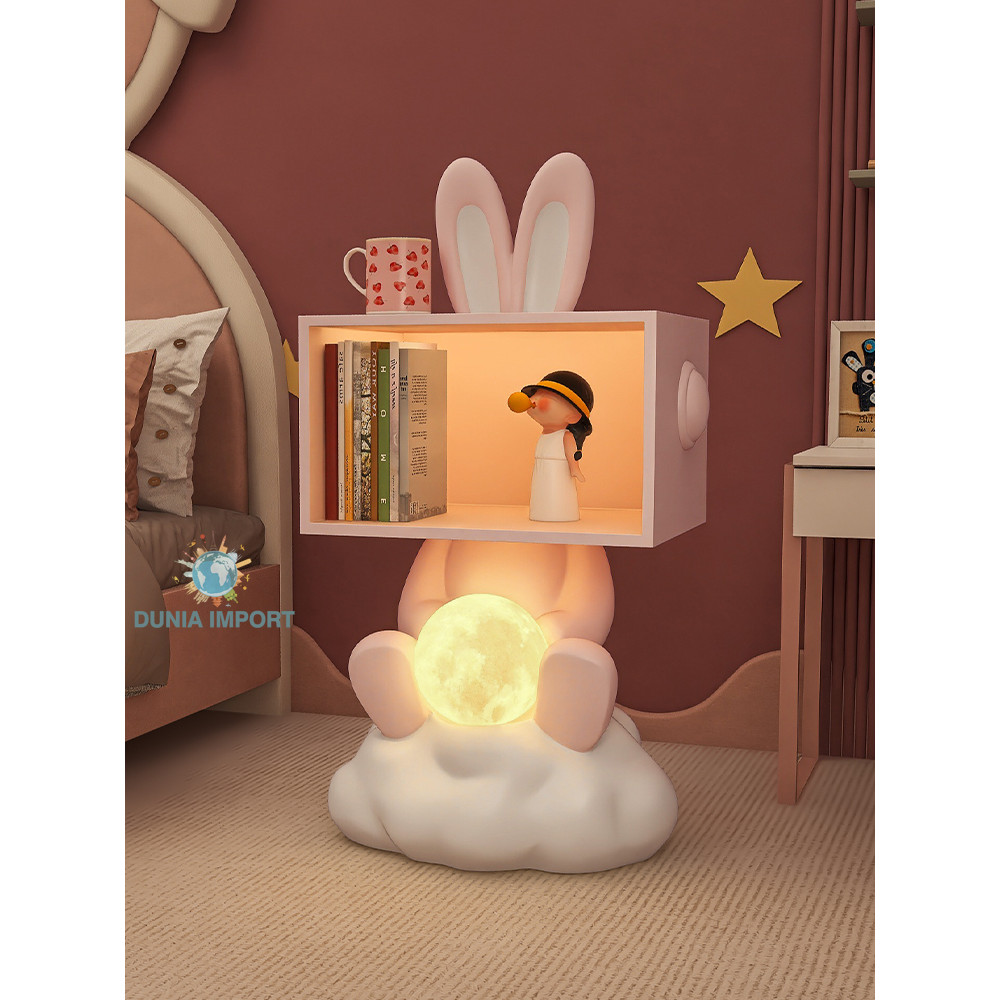 Lampu Lantai Boneka Lucu Anak Perempuan Meja Samping Tempat Tidur Anak-anak Kreatif Lampu Meja Lampu