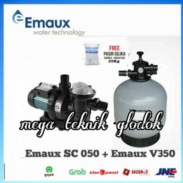 Mesin Pompa kolam Renang 1/2 HP Emaux SC 050 + Pasir Filter Emaux V350