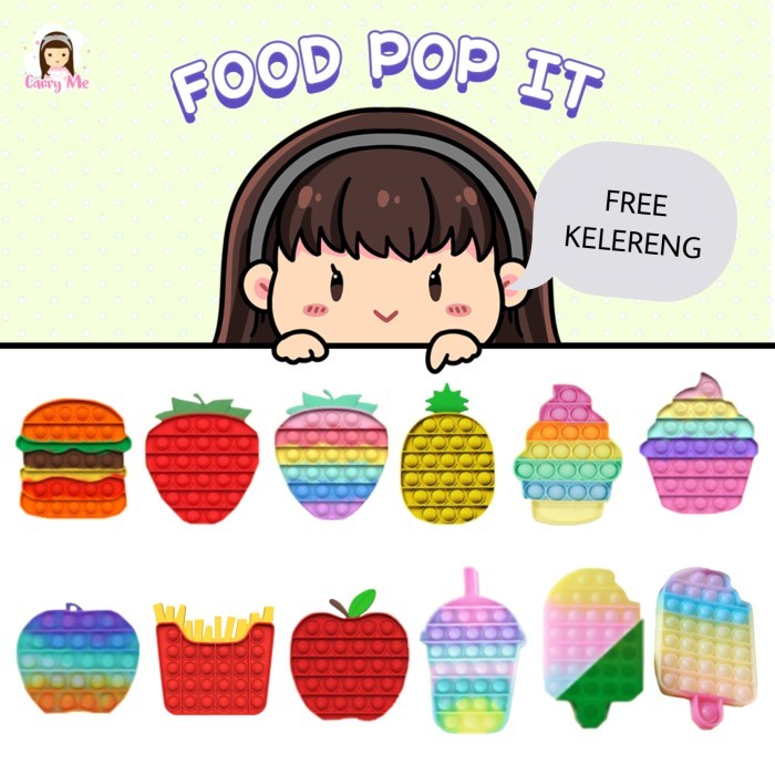 ONES READY STOCK Fidget Pop It Ice Cream Nanas Tiktok Sensory Toys Mainan