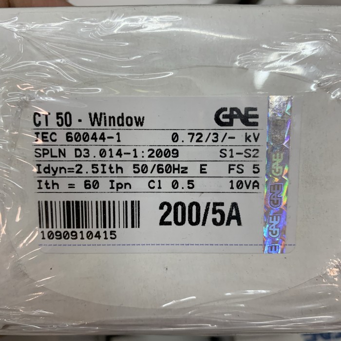 TI99 CT GAE Current Transformer 200/5A CT50 Class 0,5