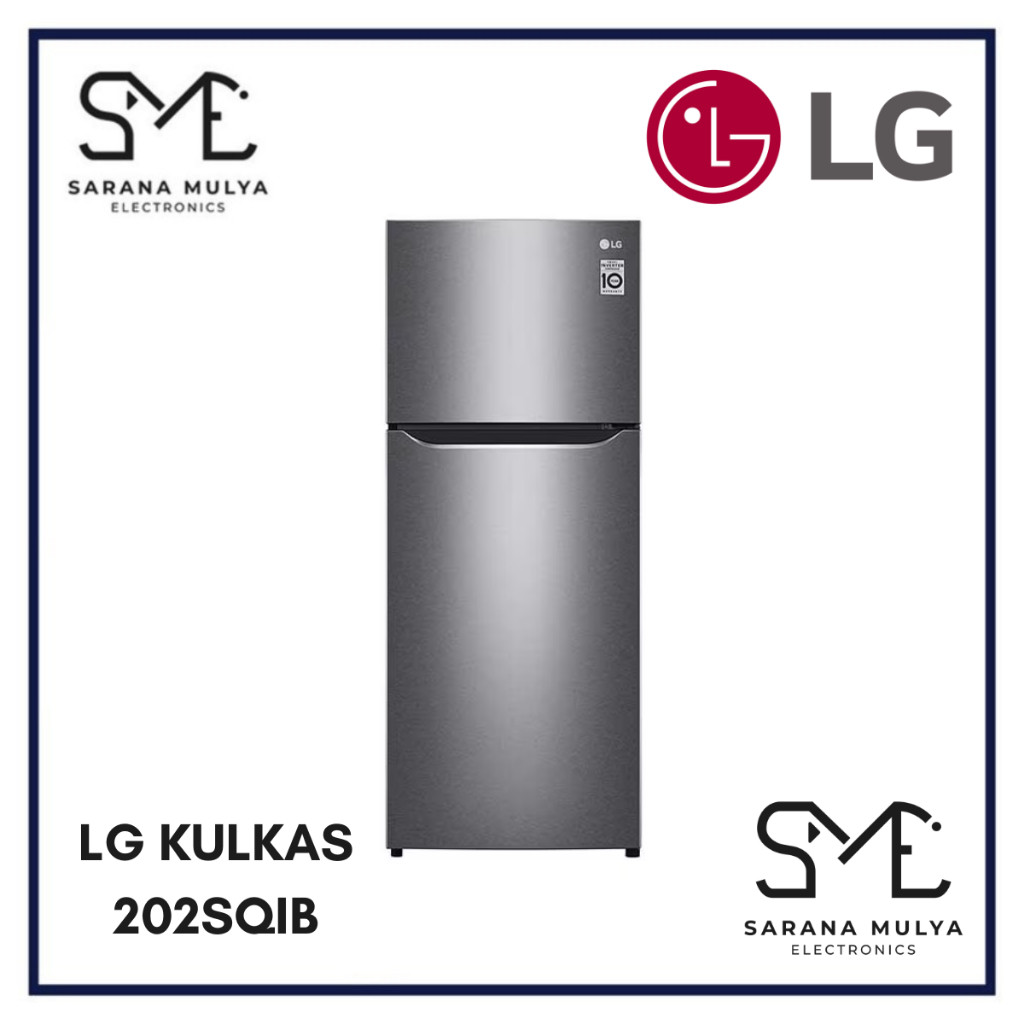 PROMO_SPSIAL LG KULKAS 2 PINTU 202 SQIB - LEMARI ES 2 PINTU TANPA BUNGA ES 187L