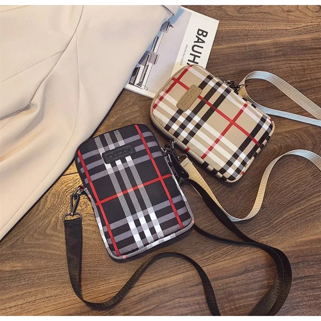Tas Wanita Terbaru 2021 Tas Selempang Wanita Mini - SLINGBAG HP TAS MINI MOTIF GARIS PREMIUM WANITA 