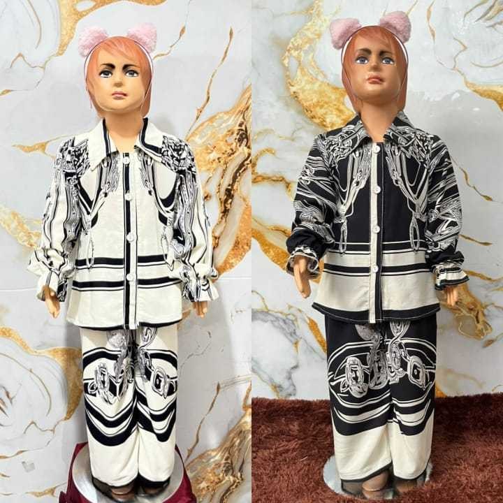 stelan celana rayon piral/set rayon anak perempuan/baju anak rayon piscos/baju anak kekinianCO