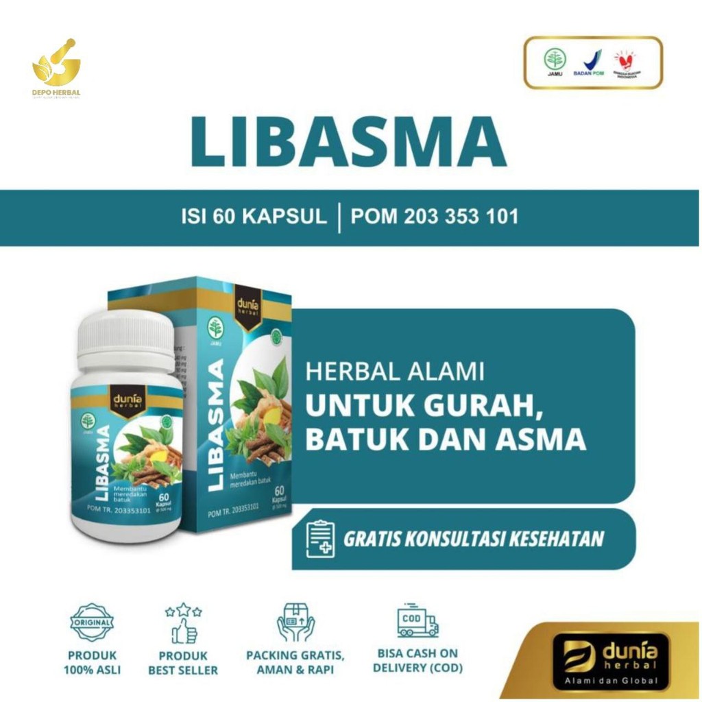 

LIBASMA Herbal Gurah Alami , Batuk & Asma Ready Di Depo Herbal Grosir
