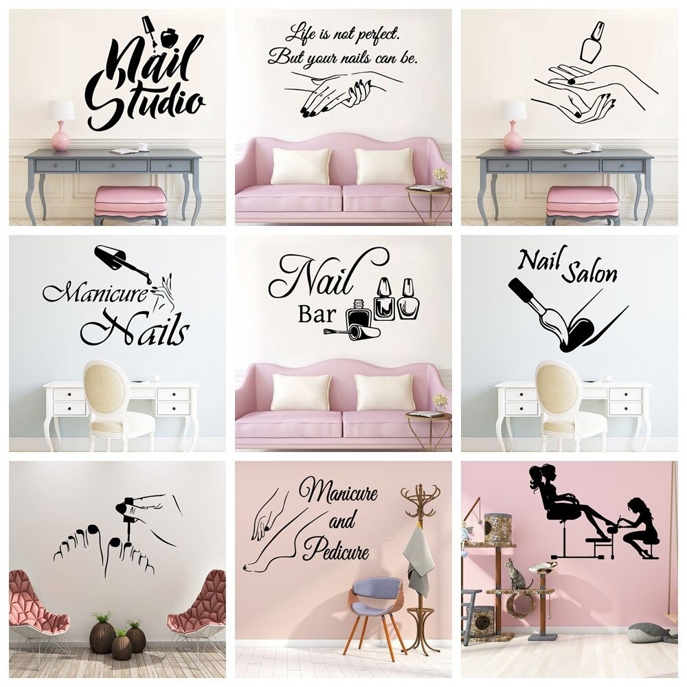 

Bago - Stiker Dinding Salon Kecantikan Kuku Nail Art Beauty Care Cutting Sticker Tembok Kaca Custom