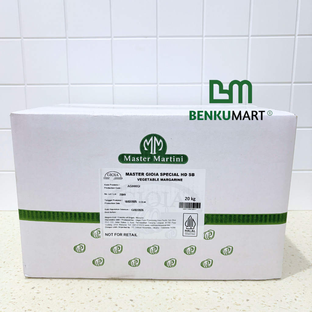

Master Martini Gioia Vegan Margarine Butter Flavour 20kg (KHUSUS INSTANT)