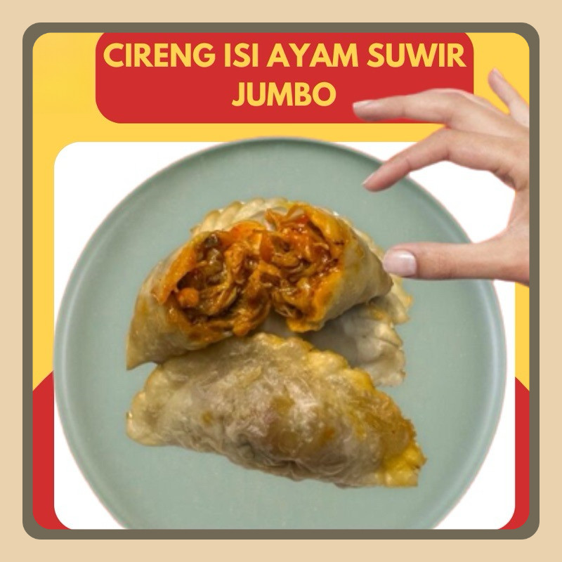 

Cireng Jumbo Isi Ayam Suwir Pedas Variasi Rasa
