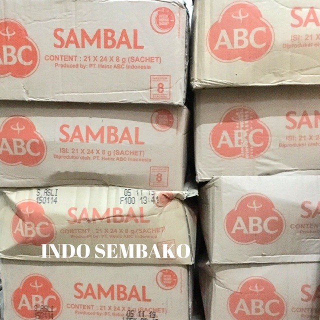 

Sambal ABC Sachet Dus 21 x 22 x 8g / Sambel ABC bungkusan / Sambel ABC Dusan Karton