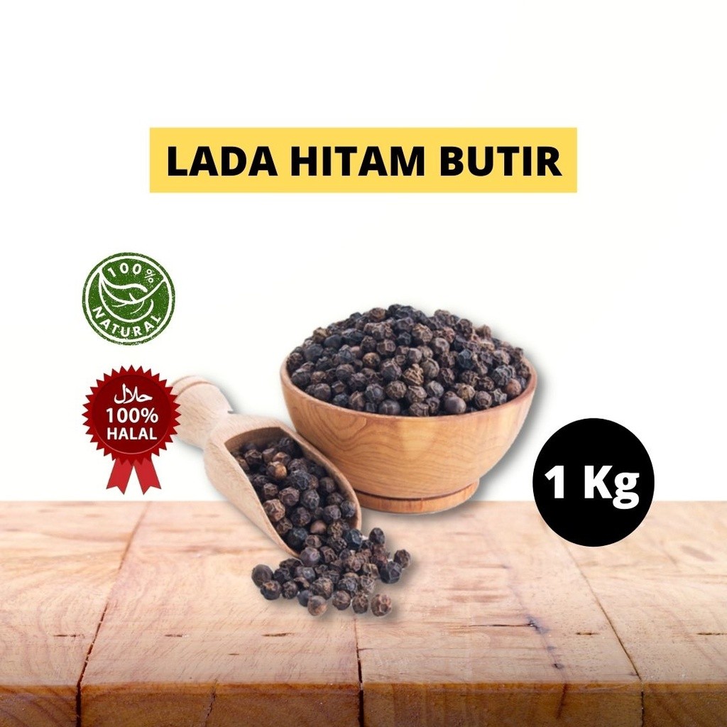 

Lada Hitam Butir 1 Kg Yutakachi / Merica Hitam Utuh / Whole Blackpepper / Bumbu Rempah Murni Alami / CV Mitra Tjandra Sukses