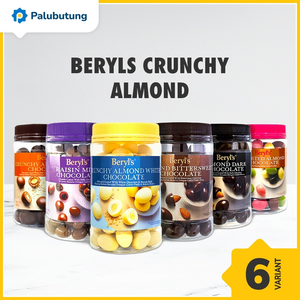 

New PALUBUTUNG - Beryls Almond Chocolate 380gr Malaysia - Milk Chocolate, White Chocolate, Green TeaPremium