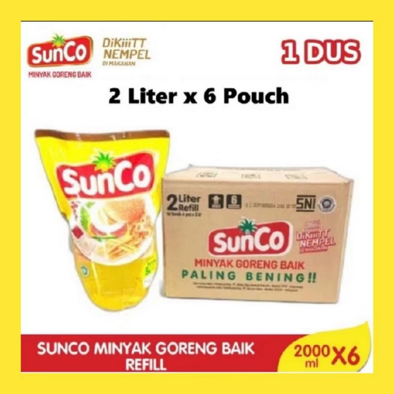 

New Minyak SUNCO 2 Liter 1 Karton Isi 6 PcsPremium