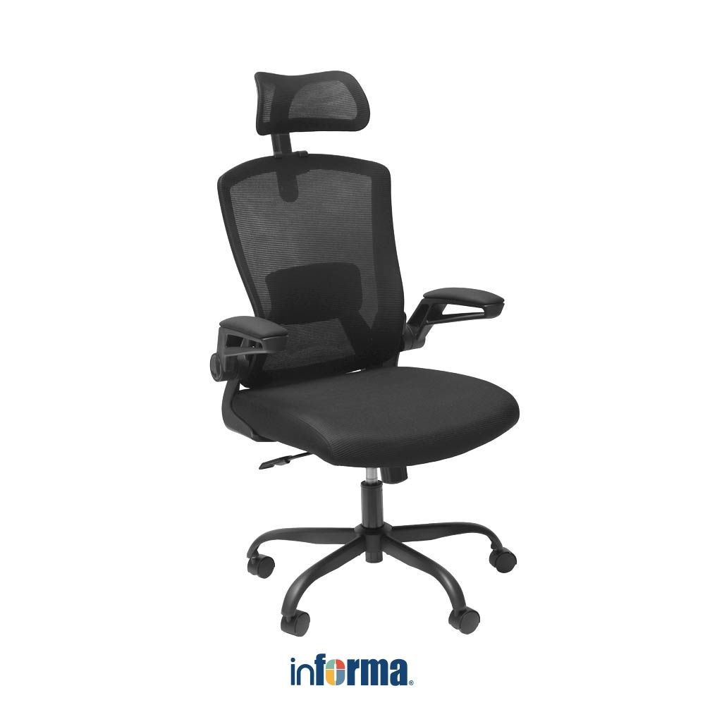 

Informa Sunon Saul Kursi Kantor Sandaran Tinggi - Hitam Tempat Duduk Kerja Dengan Roda Office Chair Kursi Mesh Staff Karyawan Furniture Indoor Kantor