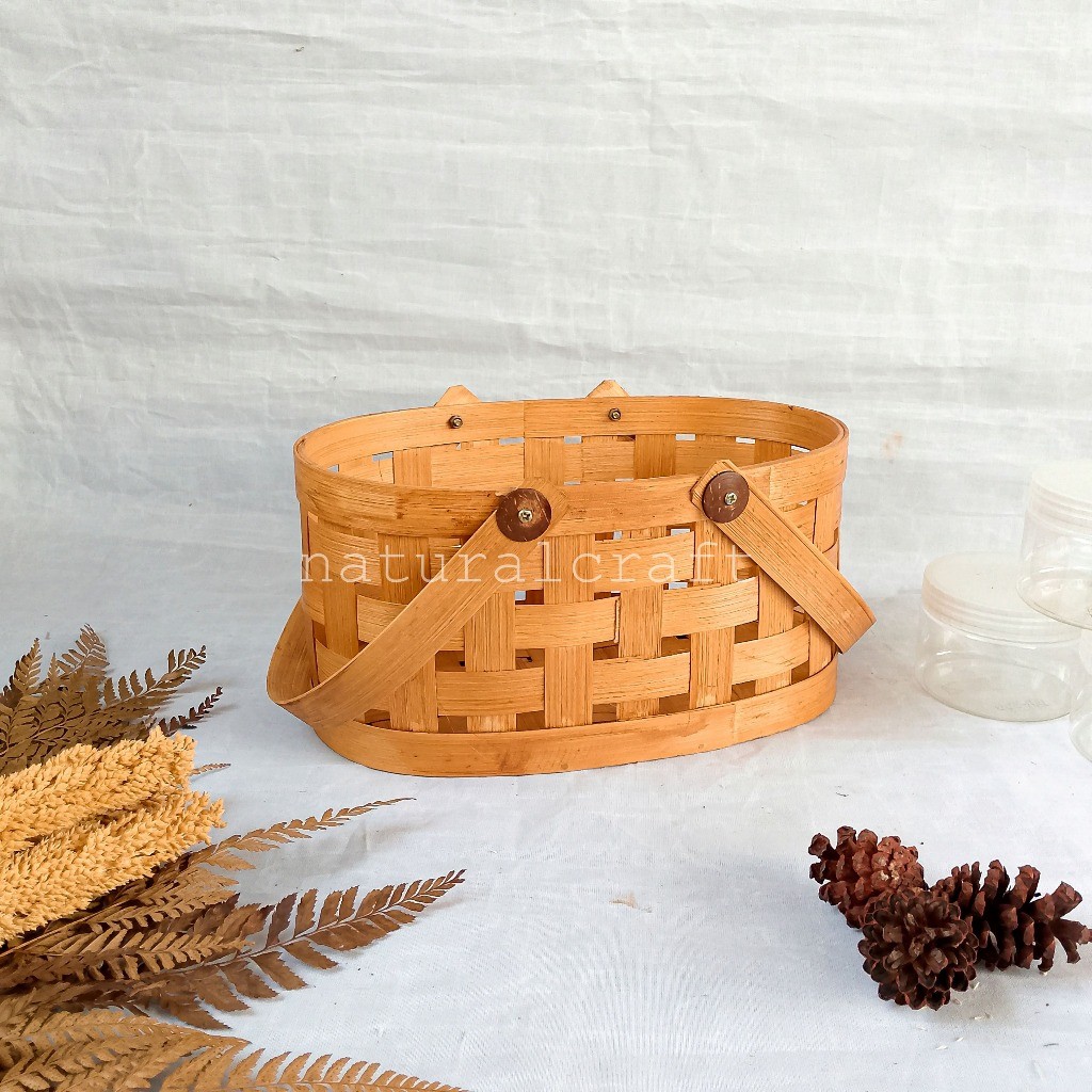 

(B154) Tas Parcel Elips Exclusive l Wadah Hampers l Parcel l Hadiah l Hantaran l Seserahanl Nikahan l Syukuran l Naturalcraft