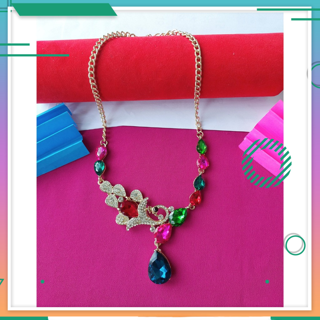 Kalung Wanita Korean Style - Rantai Liontin Elegan untuk Hijab & Fashion Kekinian