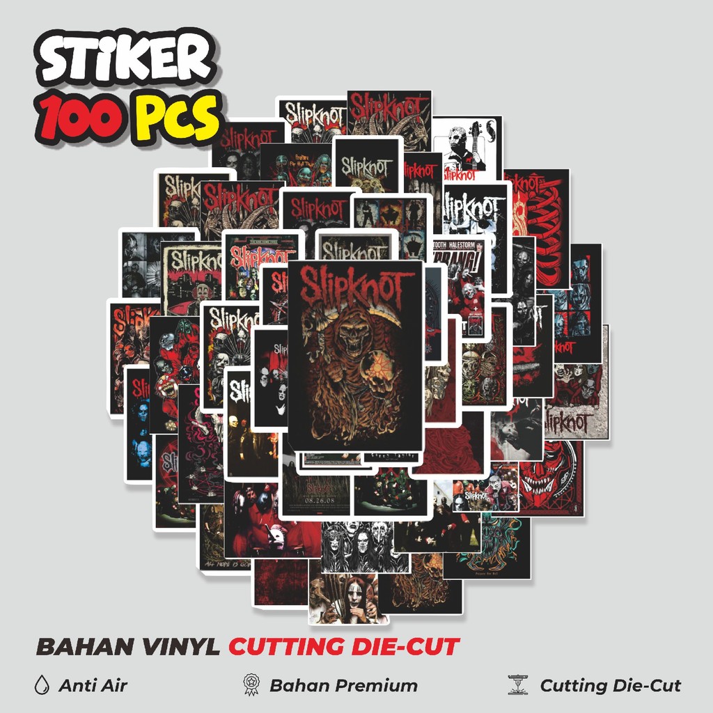 

Terbaru! 50 pcs Stiker Poster Slipknot Dekorasi Lucu Kreatif untuk Notebook, Skateboard, HP