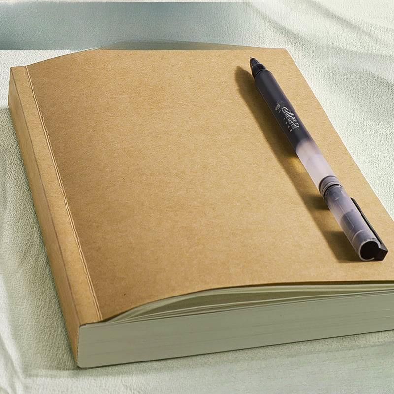 

A4 Ultra-thick Kraft Paper Notebook Thickened and Enlarged Notebook B5 Simple Grid Horizontal Line A5 Kraft Notebook