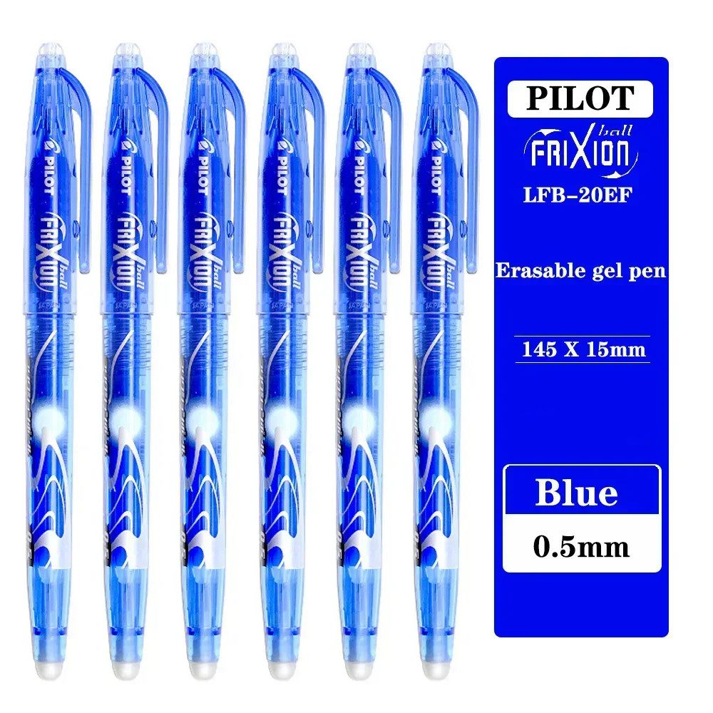 

6PCS Japan Pilot Frixion Erasable Gel Pen LFB-20EF Office Accessories Kawaii Pens Stationary