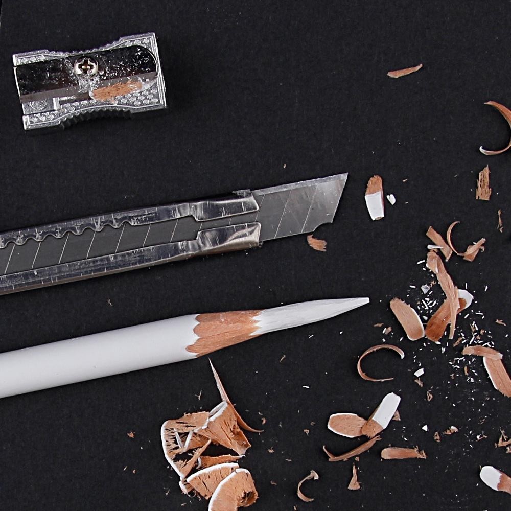 

3PCS Professional White Charcoal Pencils Sketch Highlight White Pencils for Drawing Sketching Shading Blending
