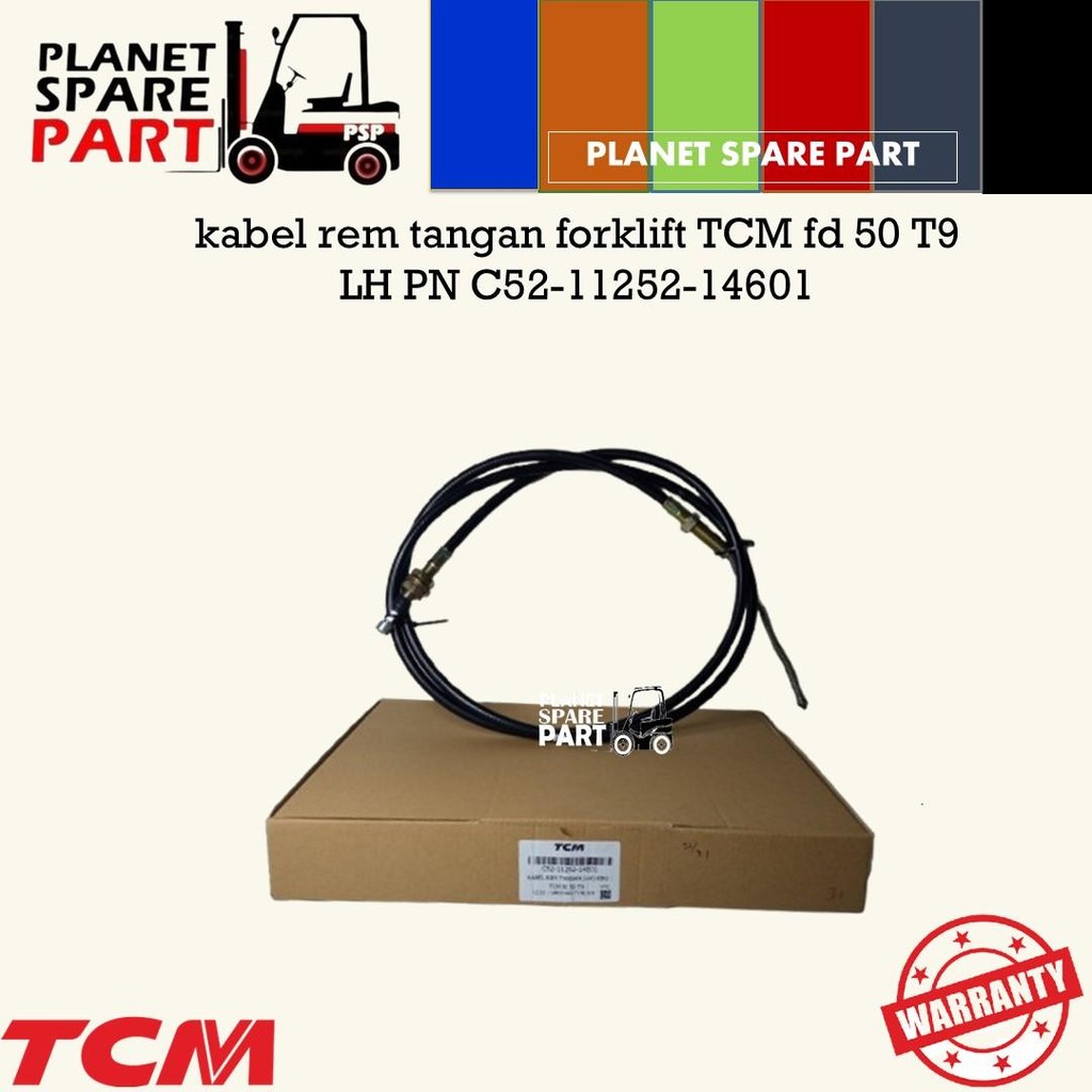 C52-11252-14601 kabel rem tangan forklift TCM fd 50 T9  bagian kiri LH hand breaker