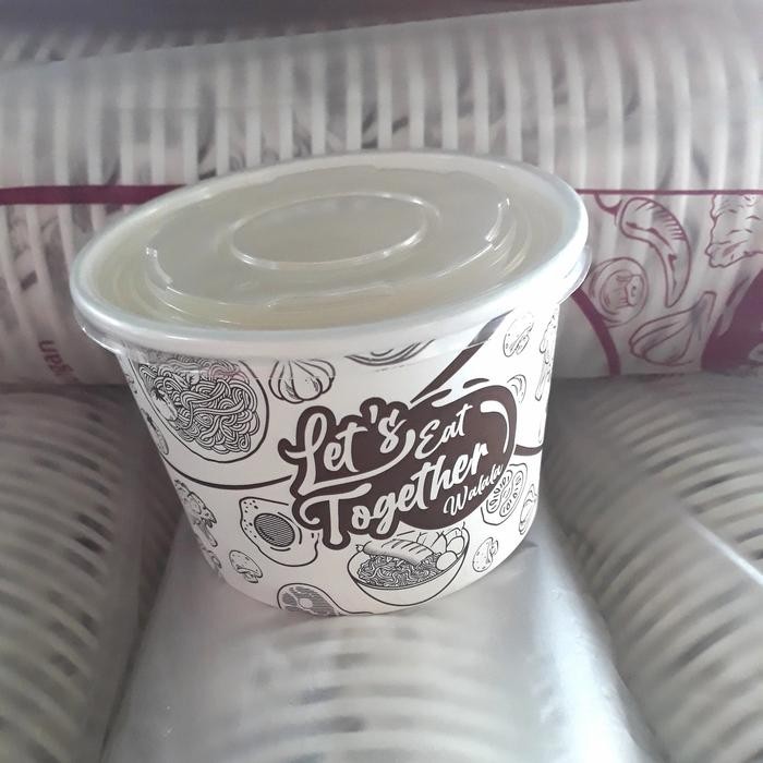 BARU Paper rice bowl motif 500 ml - 50 pcs