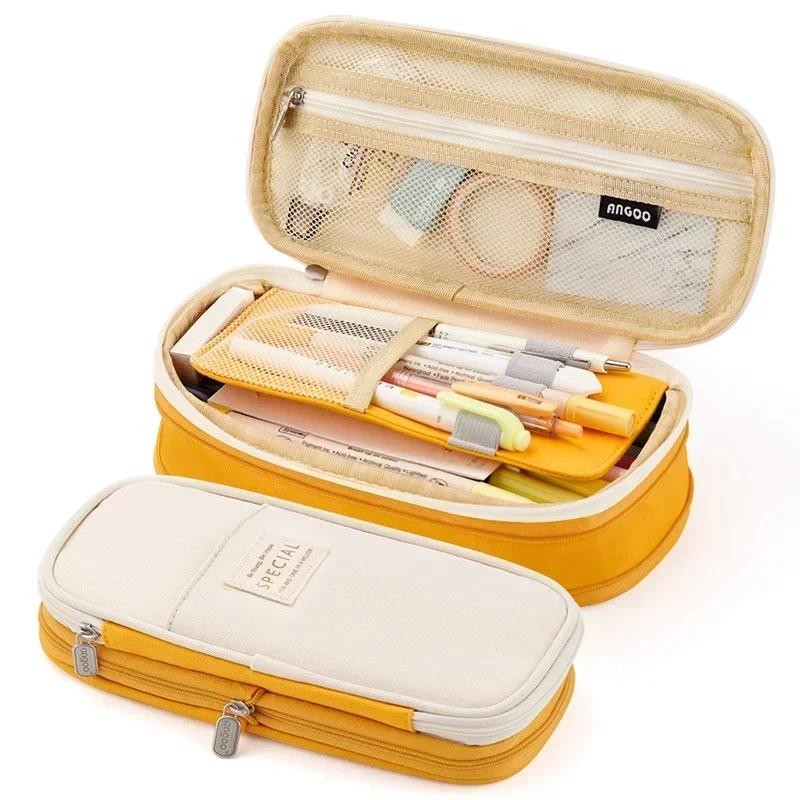 

Large Capacity Pencil Case Stationery School Supplies Pencil Cases Pouch Office Desk Storage Bag Students Kids Pen Case Bags Box