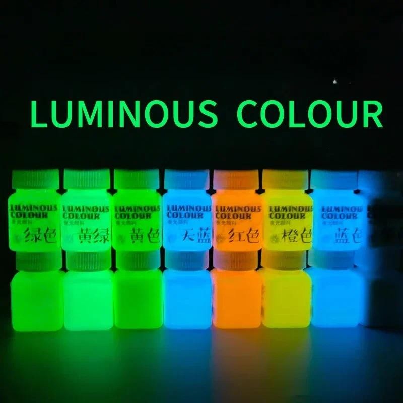 

Luminous Color 59ML Glow-in-the-dark Adhesive, Acrylic Fluorescent Pigment, Non-fading, Waterproof, Wall Painting Special Dye