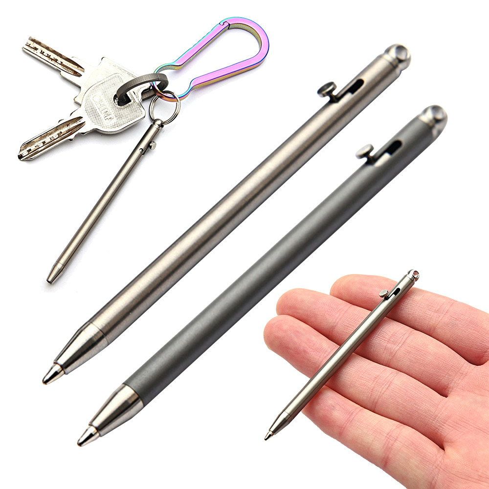 

Titanium Pen Pure Titanium Mini Compact Bolt Pen EDC Gadget Keychain Outdoor Writing Equipment Pen Metal Signature Ballpoint Pen