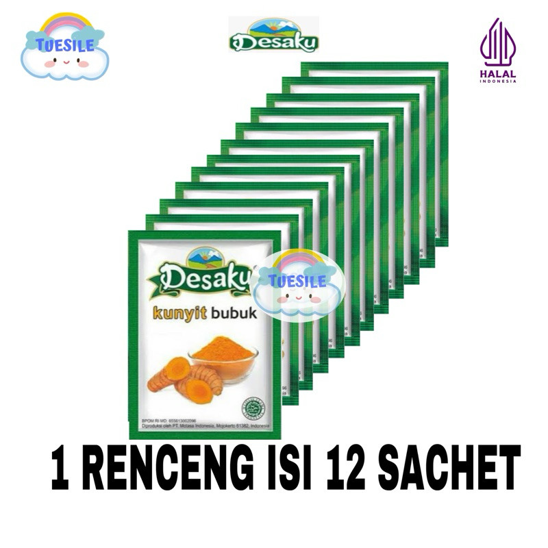 

DESAKU KUNYIT BUBUK 1 RENCENG ISI 12 SACHET