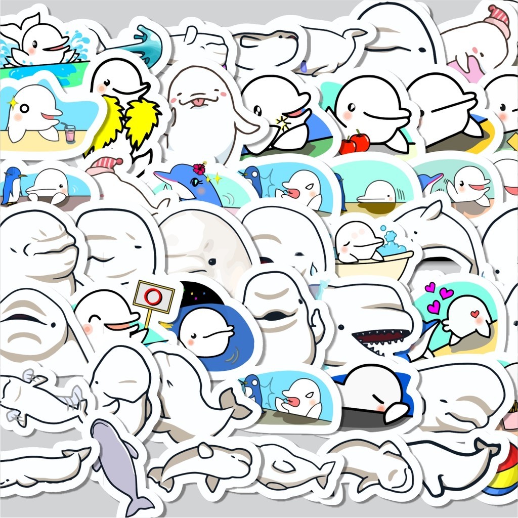 

Stiker Cutting Pack Hewan Beluga Isi 100Pcs Series Aesthetic Lucu Keren Untuk Koper Bahan Vynil