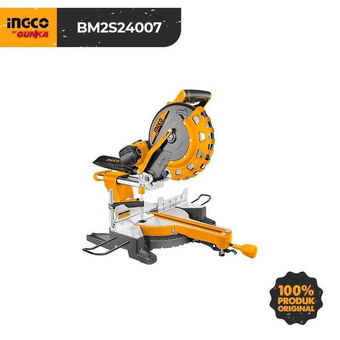 Sliding Mitre Saw 12" INGCO BM2S24007 Mesin Miter Saw Potong Aluminium