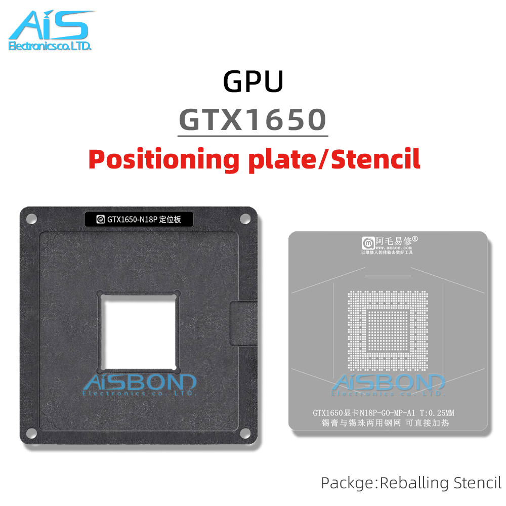 GPU BGA Reballing Stencil Template Station For GTX1650 N18P-GO-MP-A1 Positioning Plate Plant tin net