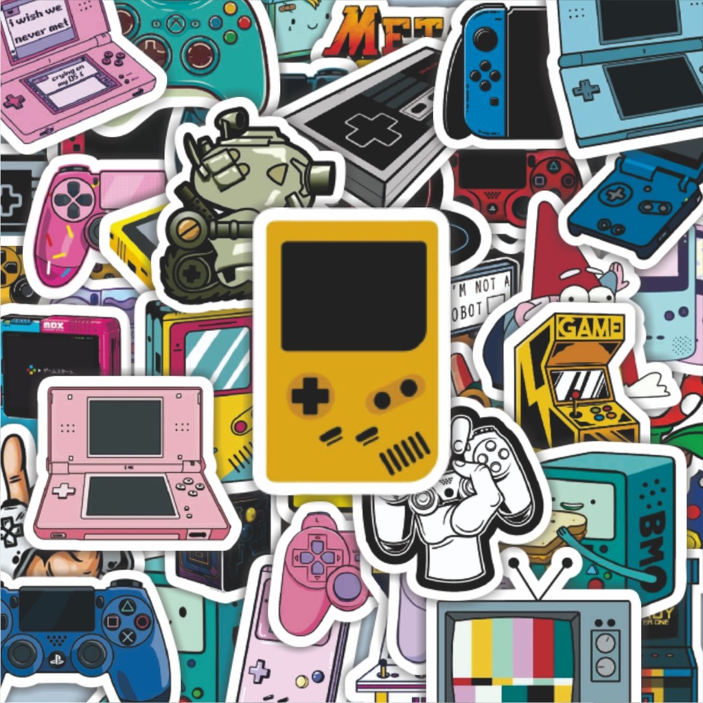 

100PCS Lucu Stiker Gamepad v2 Stiker Aesthetic Stiker Anti Air Stikers Berperekat Waterproof sticker decal buat Motor Helm Buku Journal Koper Casing HP Laptop Botol Minum Hadiah anak