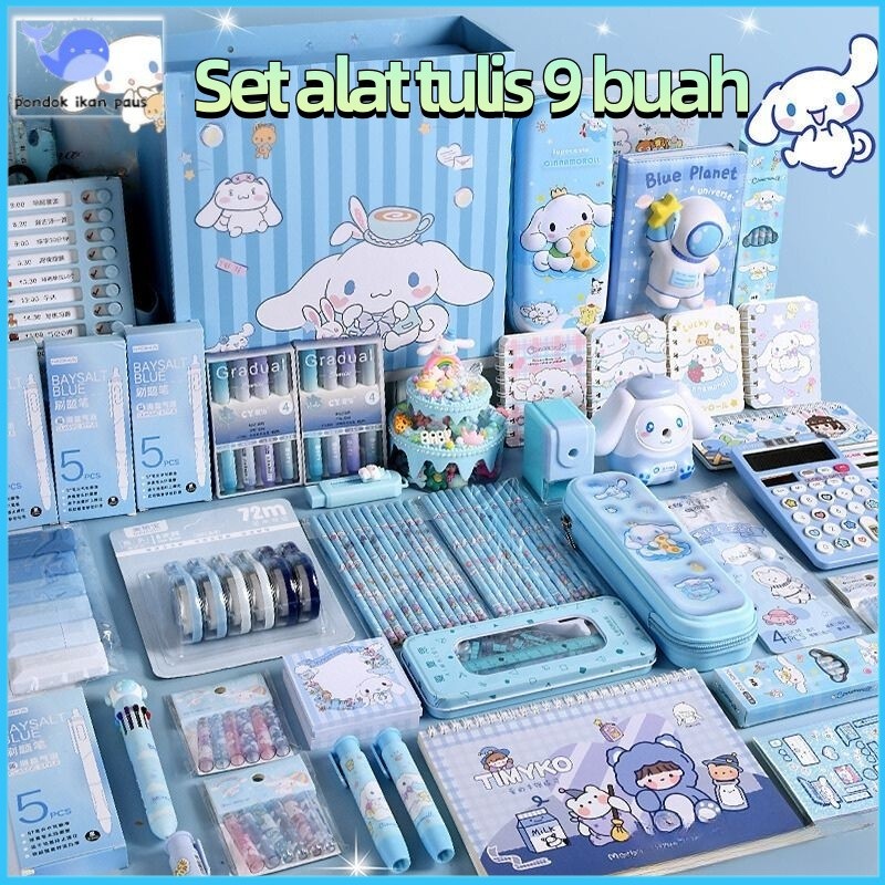 

Kotak Hadiah Alat Tulis 9 in 1 Set Alat Tulis Portabel Multifungsi Berkapasitas Besar / Set Alat Tulis Kotak Pensil Karakter Kuromi