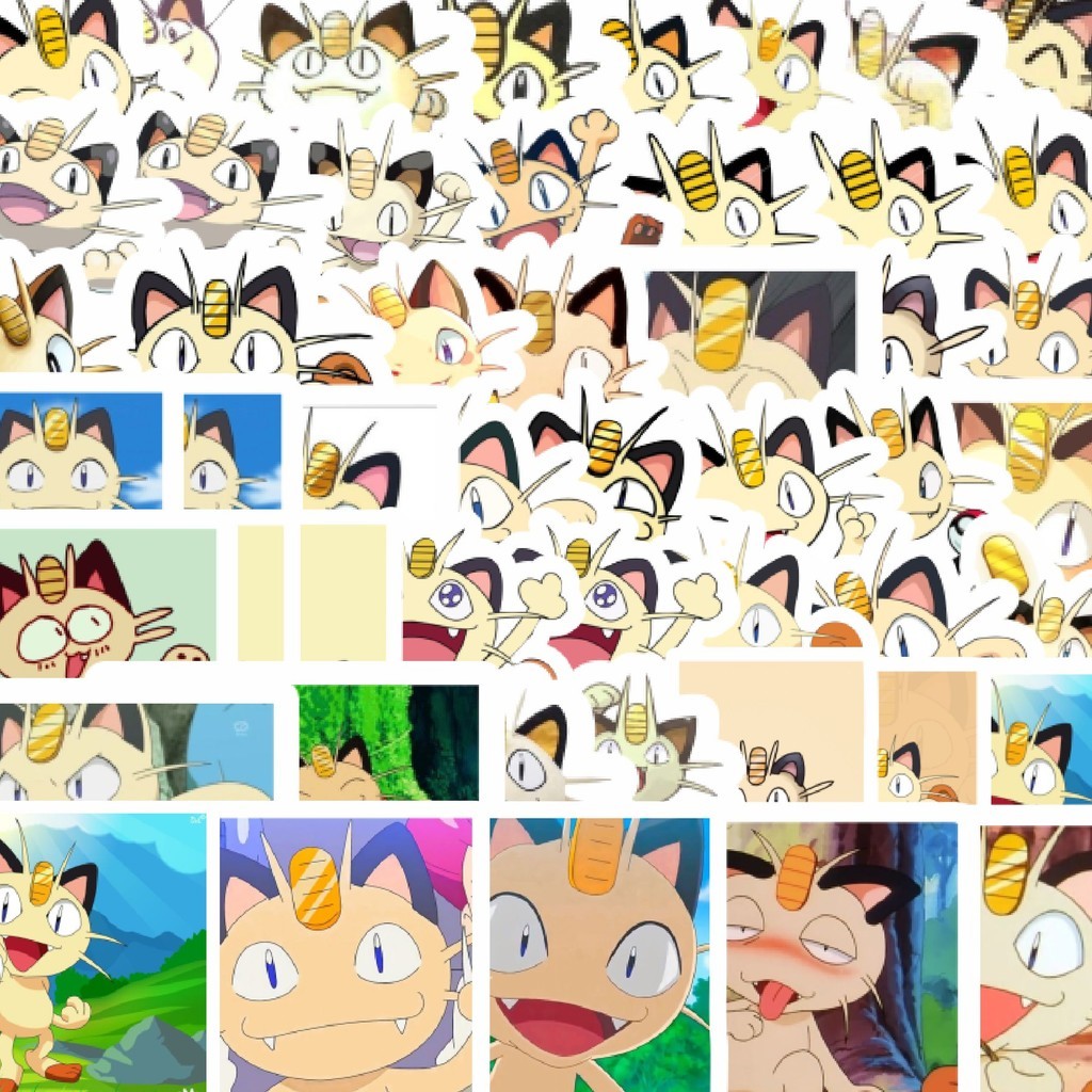 

Stiker Cutting Pack Stiker Kartun Pokemon Meowth Isi 100Pcs Series Aesthetic Lucu Keren Untuk Koper Bahan Vynil
