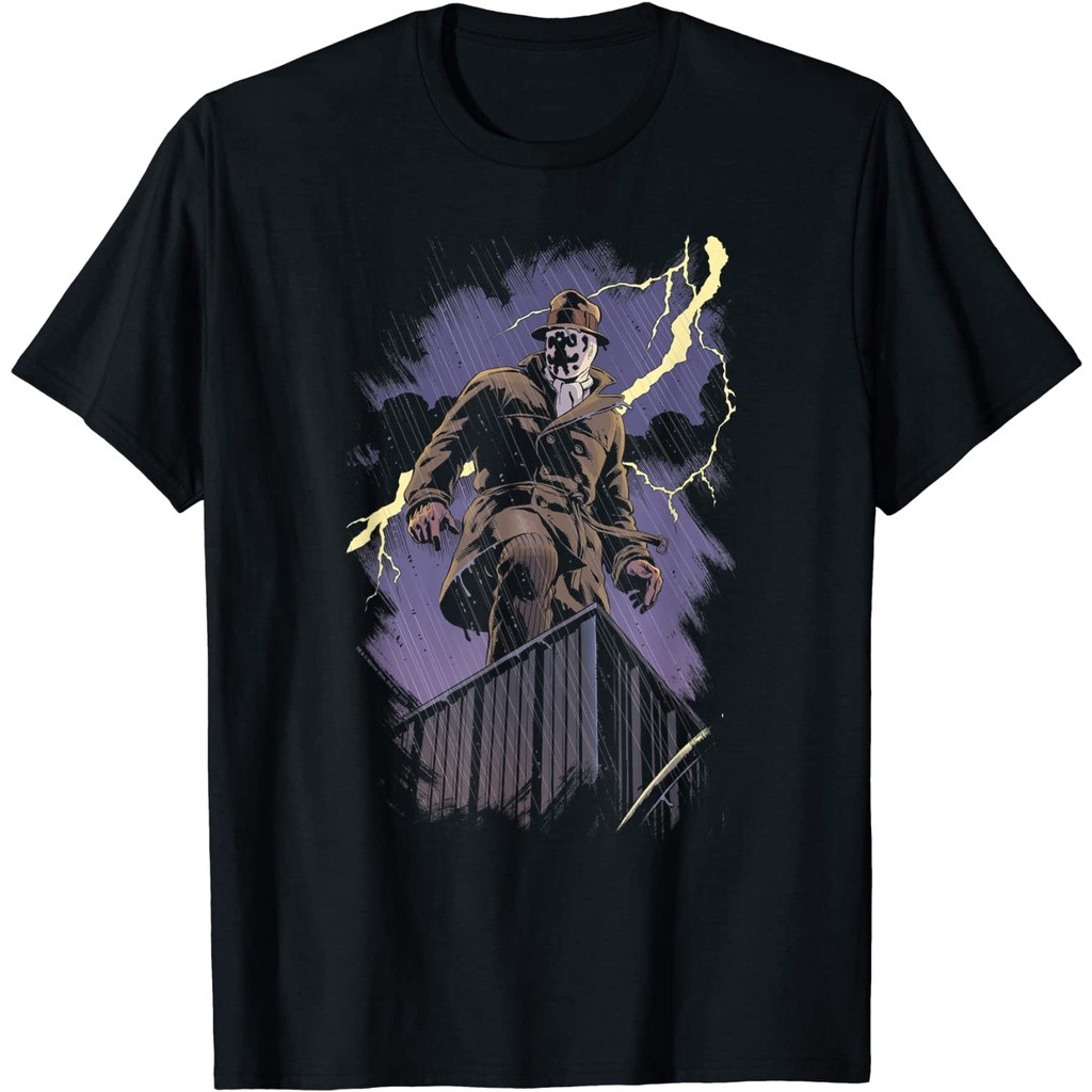 COD Baju Kaos Watchmen Rorschach Night T-Shirt Lembut Tebal Premium
