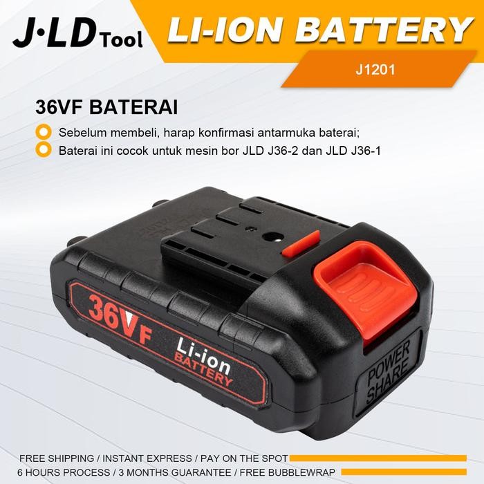J.LD TOOL Baterai Cordless 36vf Baterai Mesin Bor - Cordless Battery J.LD Tools - 36VF