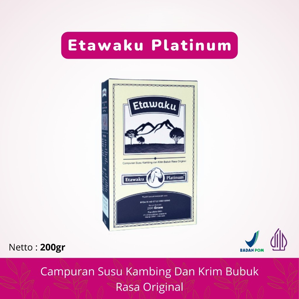 

ETAWAKU PLATINUM Susu Kambing Etawa Bubuk Dan Krimer Nabati Kualitas Premium Halal Original BPOM