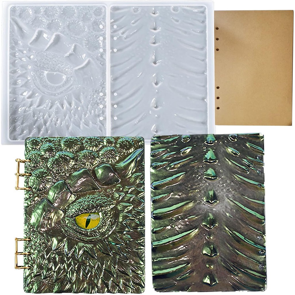 

DIY Crystal Epoxy Resin Mold Cthulhu Wind Dragon Eye A5 Notebook Leather Case Mold