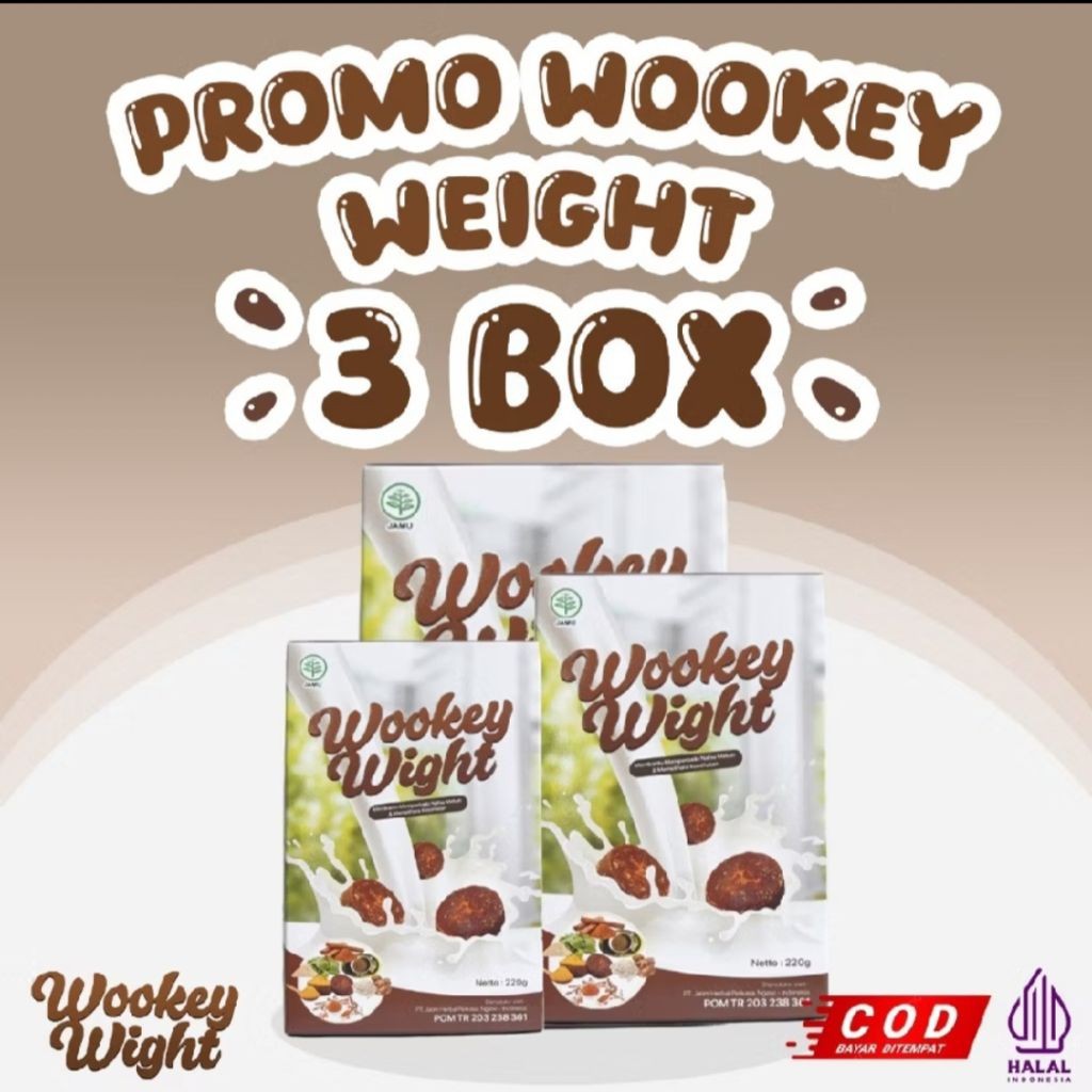 

Original wookey wight 3 box - susu penambah berat badan alami tanpa efek samping