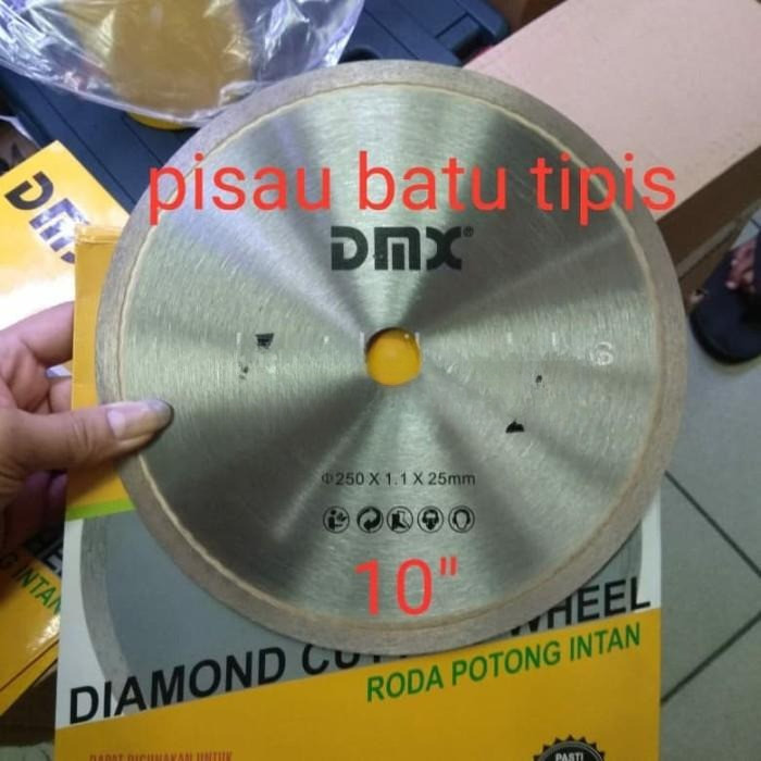 pisau potong batu akik 10" - pisau diamond tipis dmx - diamond cutting dw potong batu alam - Not Spe