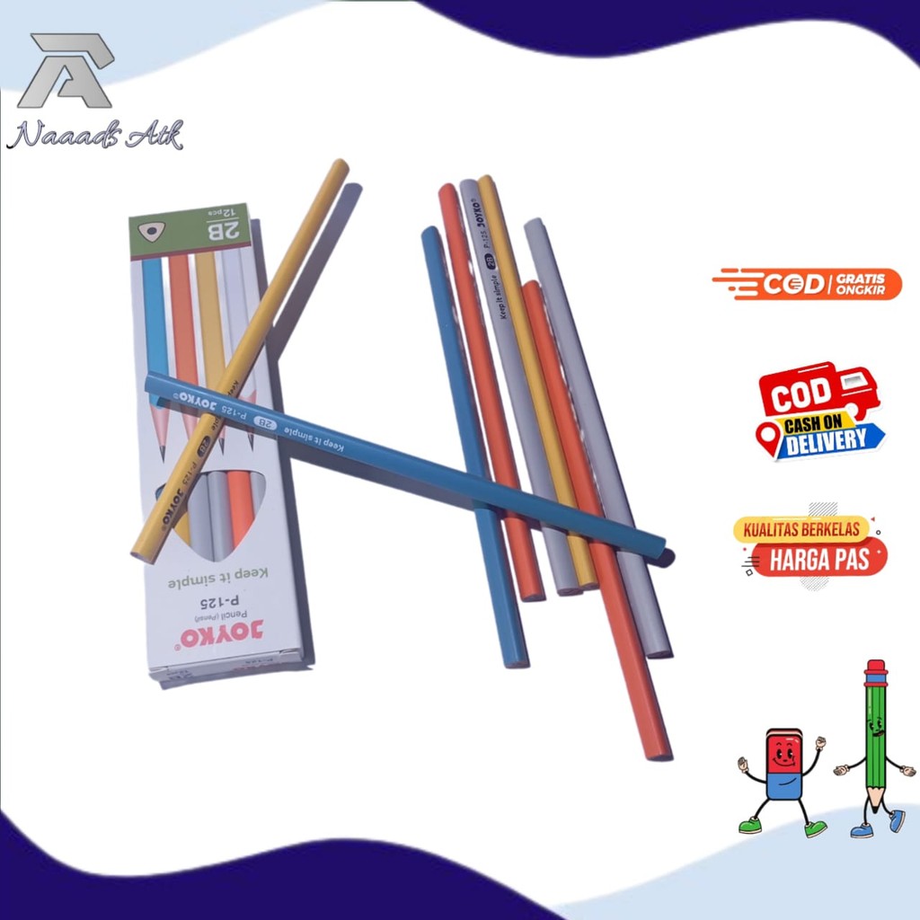 

Pensil Joyko 2B P-125 / Pensil Joyko P-125 1 Pack Isi 12 Pcs