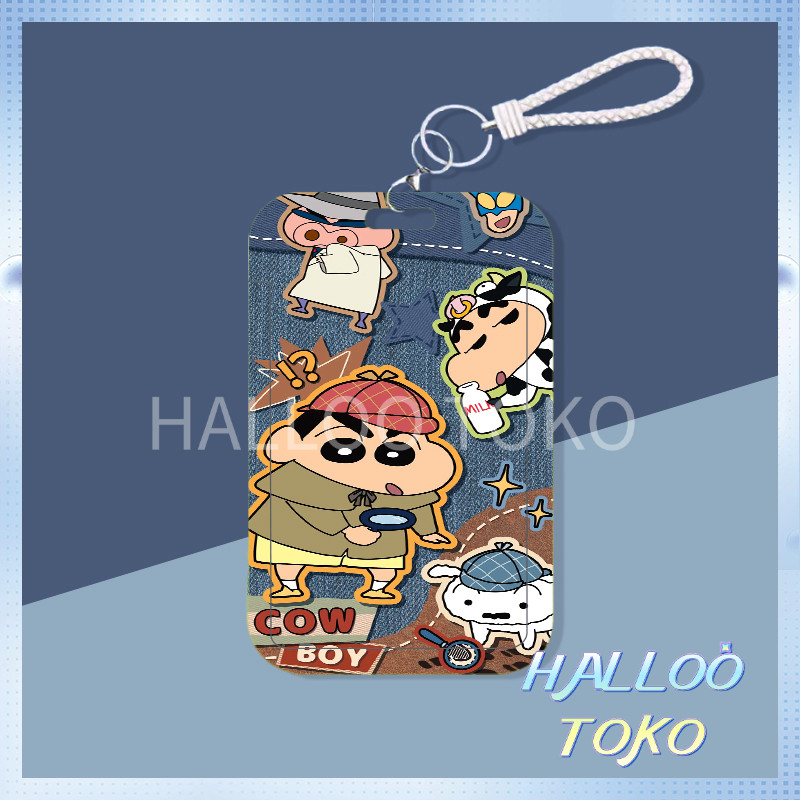 

ID CARD HOLDER MOTIF KAWAII TEMPAT KARTU PHOTOCARD PHOTO CARD Pelindung + Shin-chan Detektif Cowboy